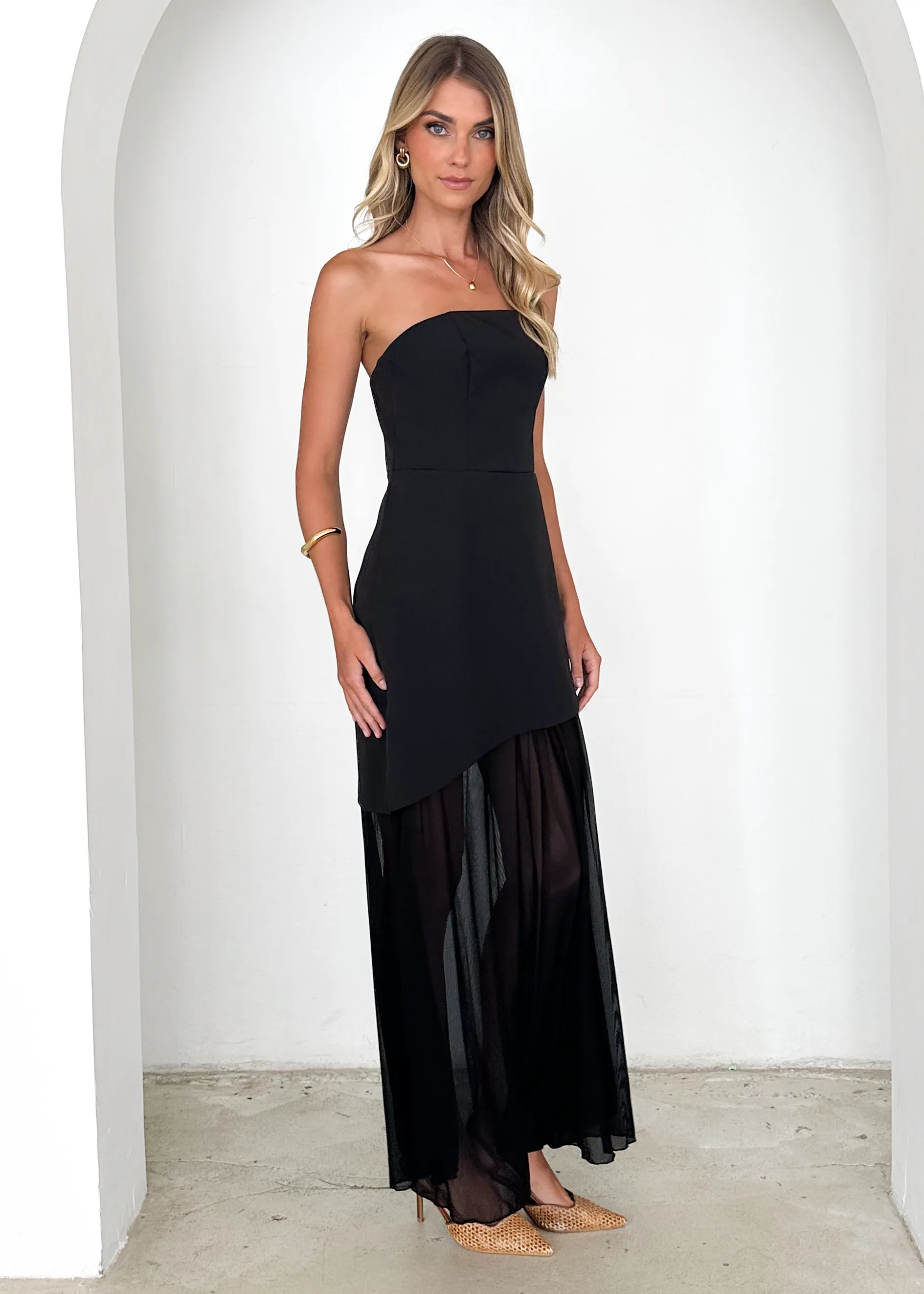 Cabaret Strapless Maxi Dress - Black sold by Gingham & Heels product image thumbnail 5
