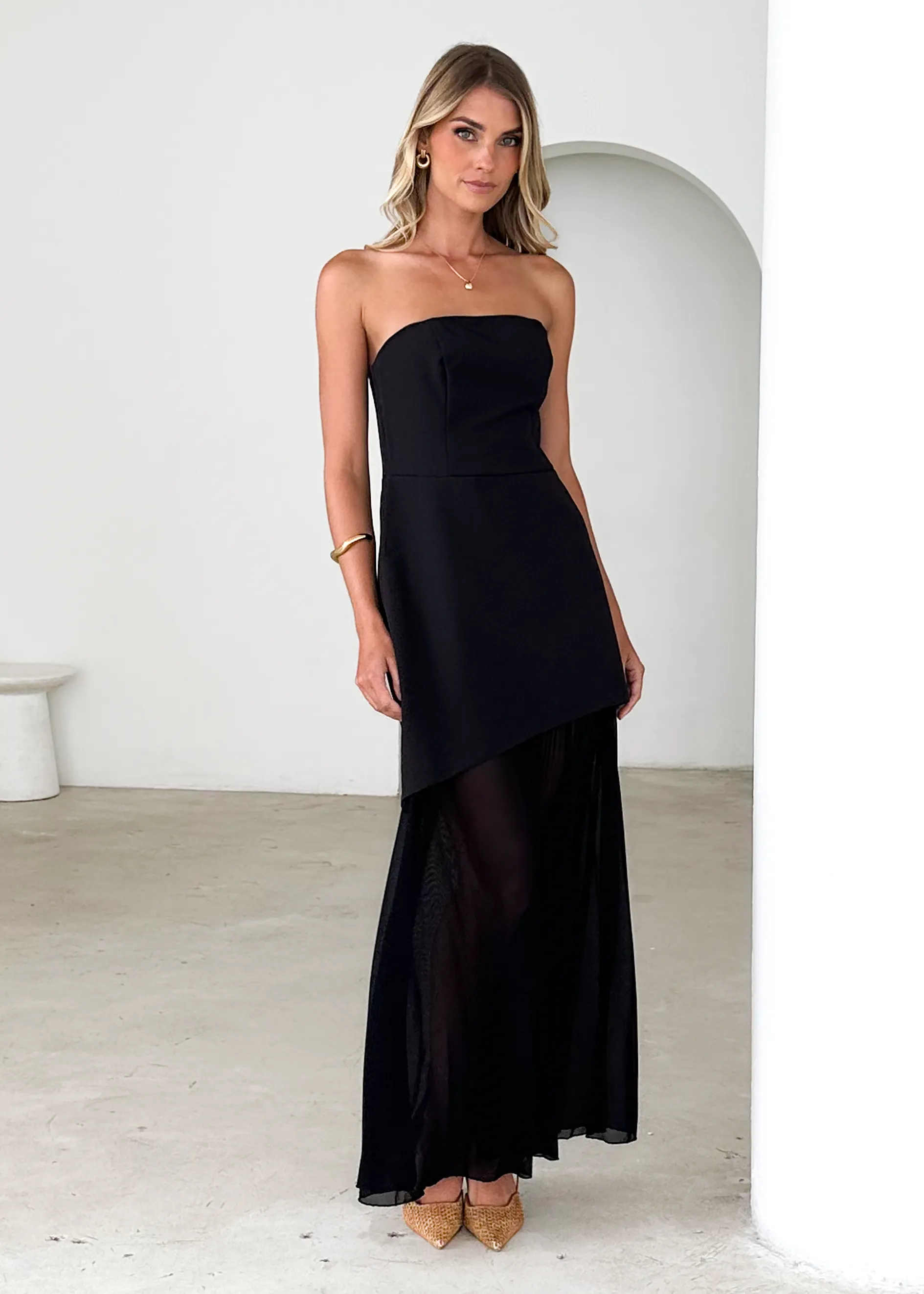 Cabaret Strapless Maxi Dress - Black sold by Gingham & Heels product image thumbnail 3