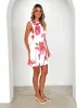 Clarissa Dress - White Floral sold by Gingham & Heels