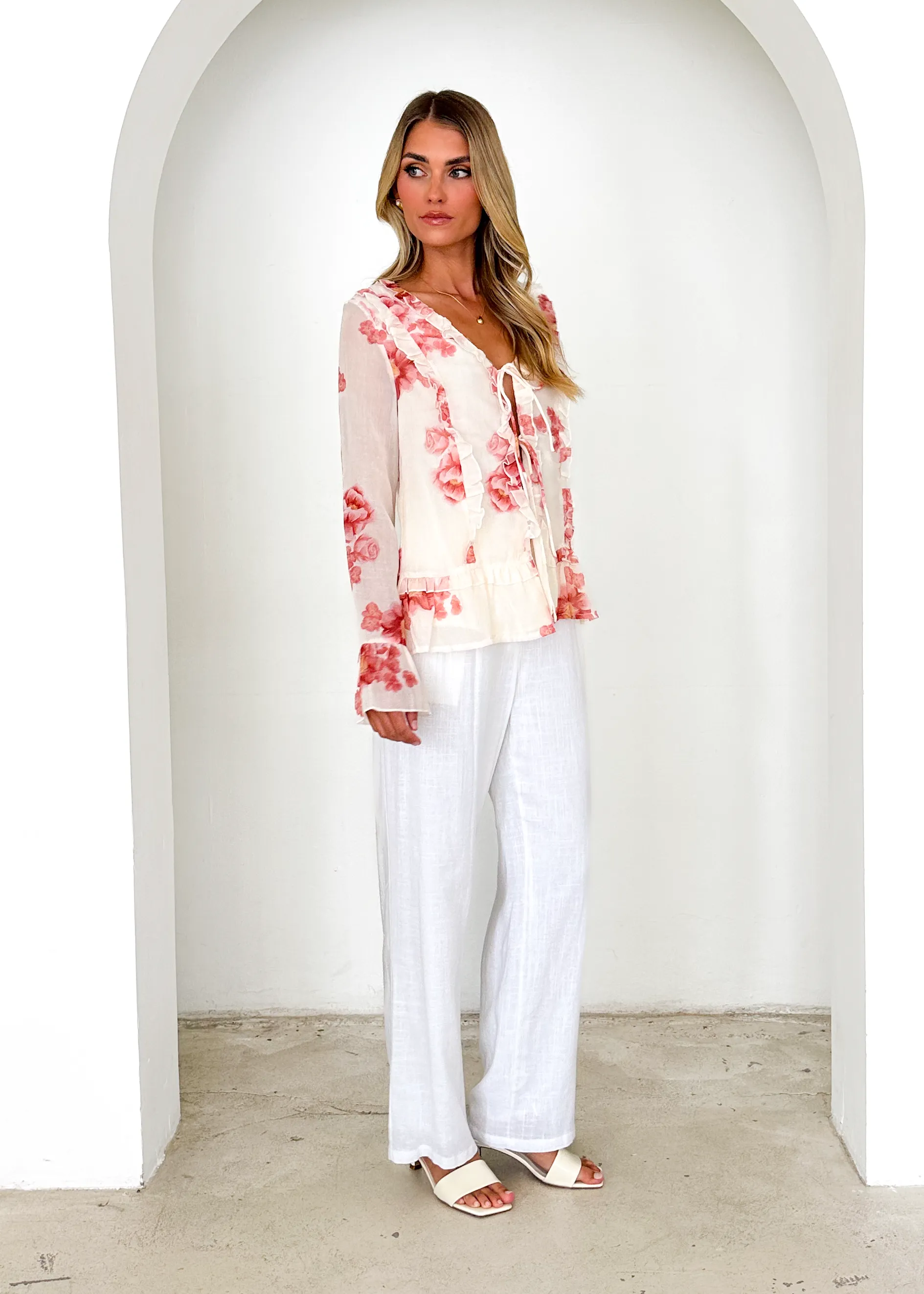 Daytona Blouse - Pink Floral sold by Gingham & Heels product image thumbnail 4