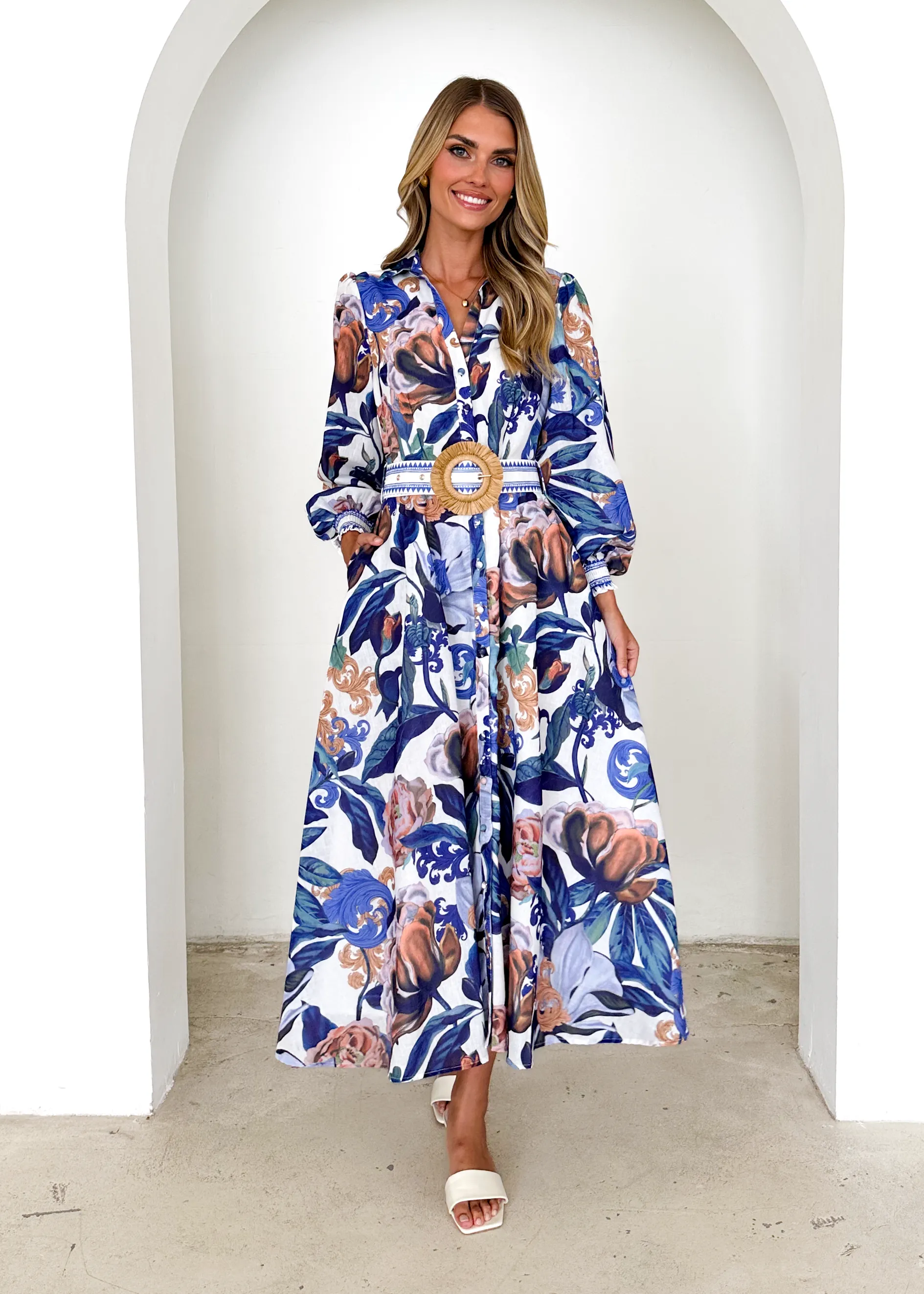 Nassa Maxi Dress - Azure Spritz sold by Gingham & Heels product image thumbnail 3