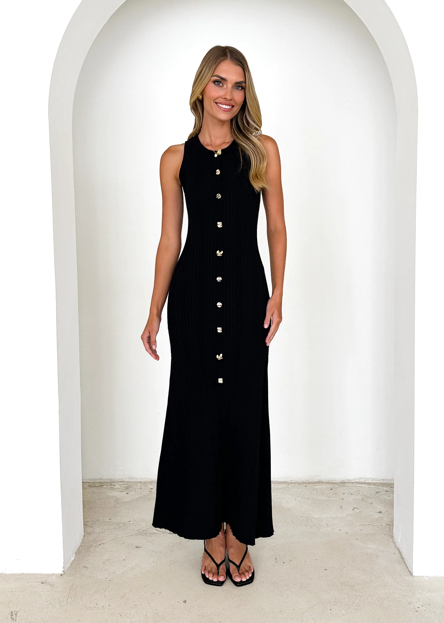 Imperial Knit Midi Dress - Black sold by Gingham & Heels product image thumbnail 3