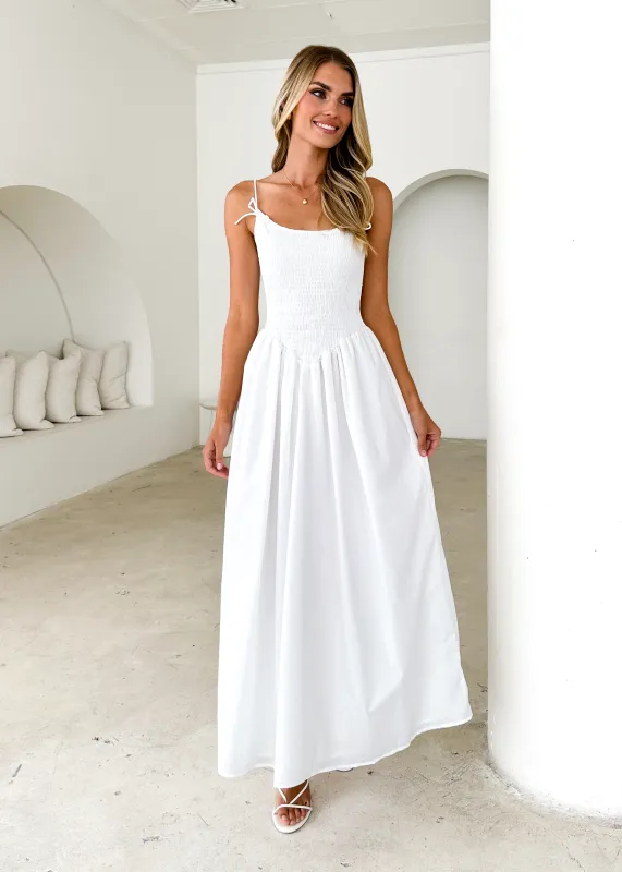 Vista Maxi Dress - Off White sold by Gingham & Heels