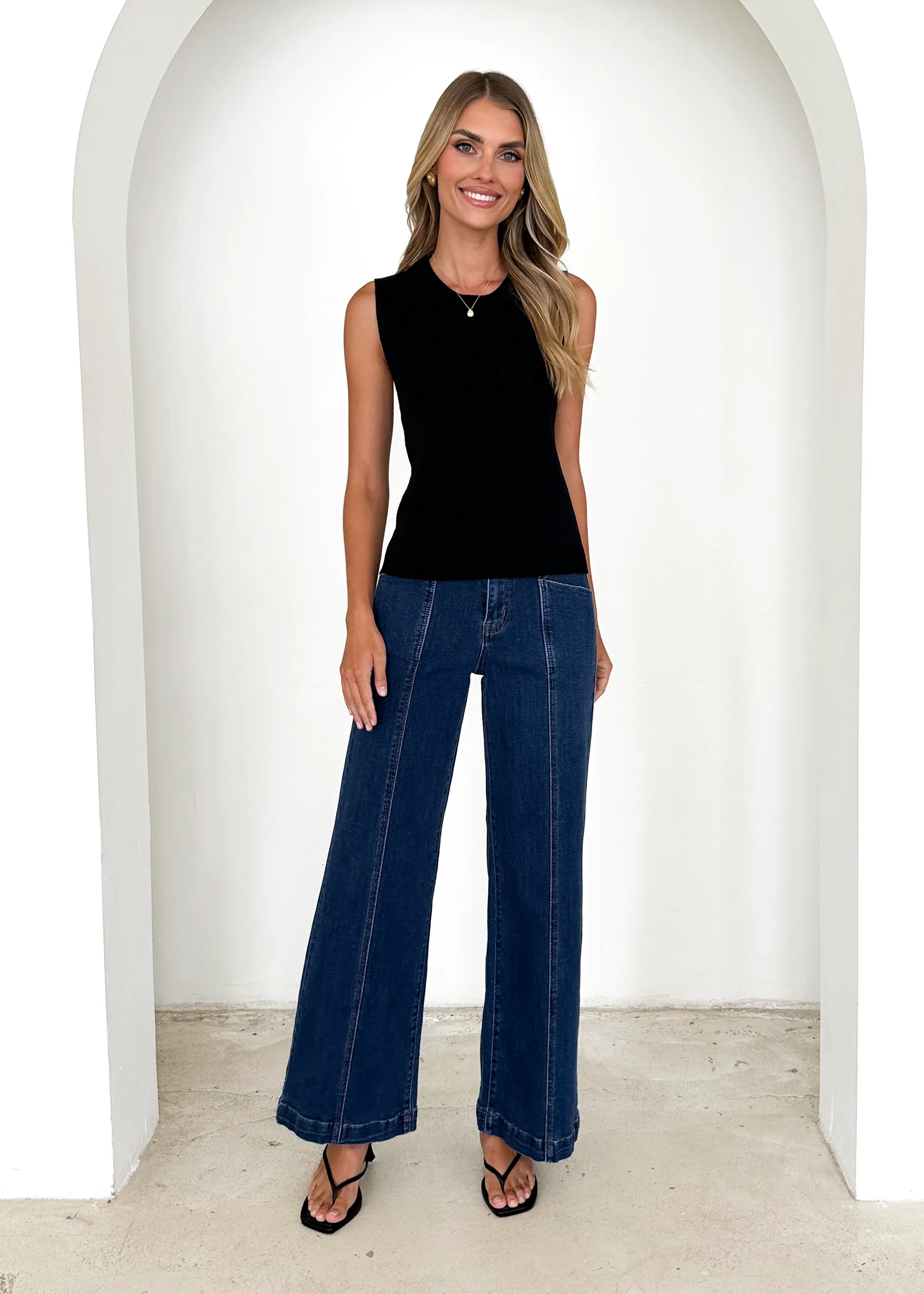 Jaylee Knit Tank - Black sold by Gingham & Heels product image thumbnail 3