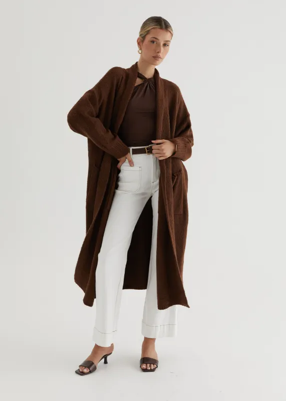 Marcella Cardigan - Chocolate sold by Gingham & Heels