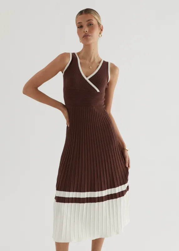 Radiate Knit Midi Dress - Chocolate sold by Gingham & Heels