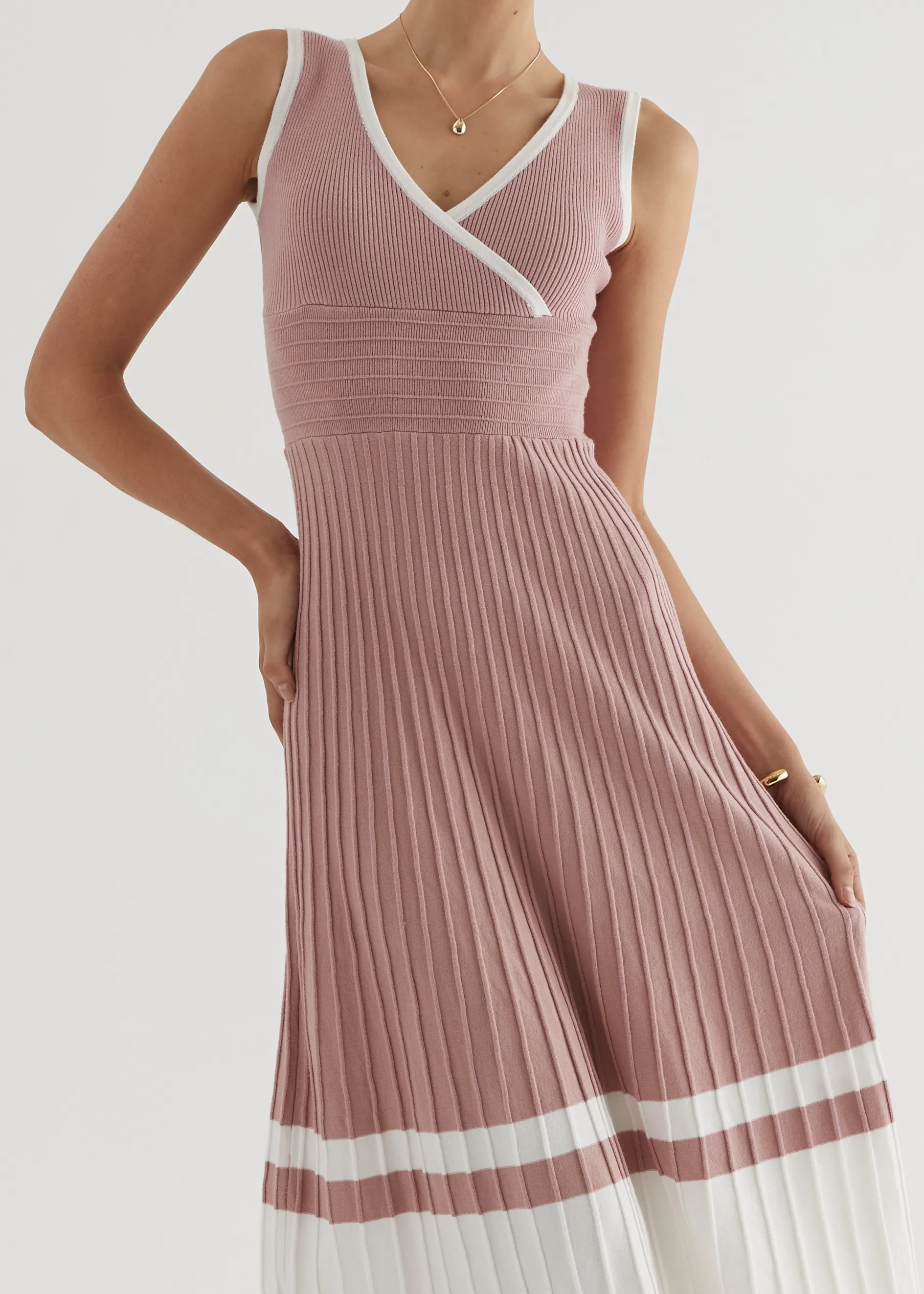 Radiate Knit Midi Dress - Blush sold by Gingham & Heels product image thumbnail 5