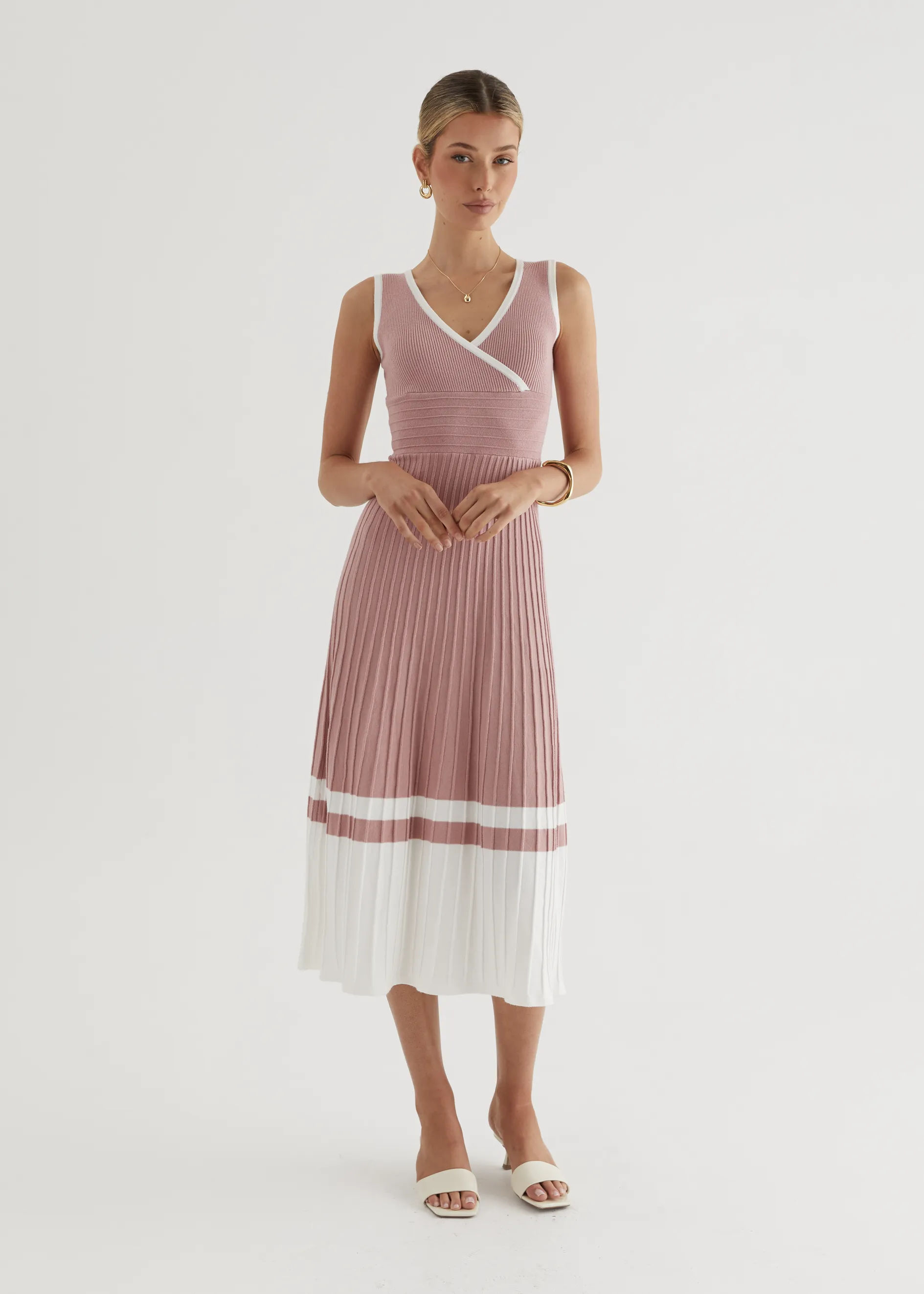 Radiate Knit Midi Dress - Blush sold by Gingham & Heels product image thumbnail 4