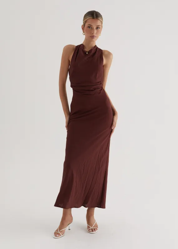 Renata Maxi Dress - Wine sold by Gingham & Heels