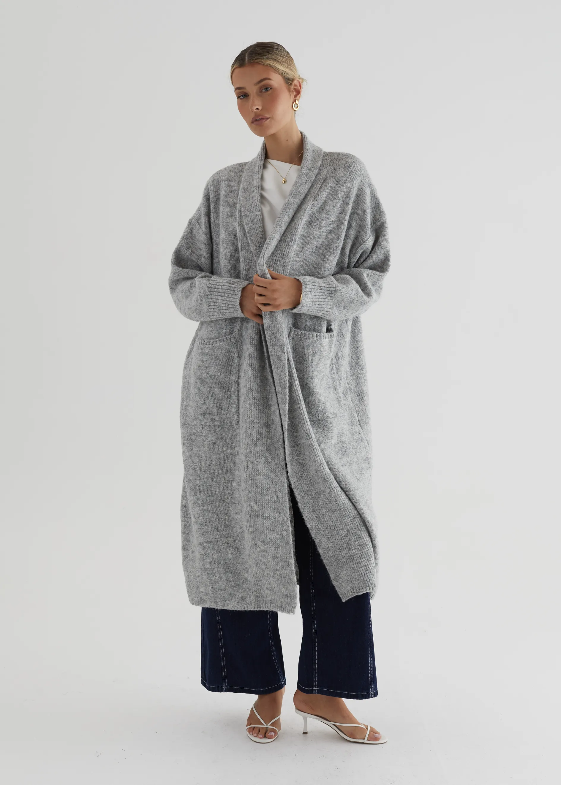 Marcella Cardigan - Grey sold by Gingham & Heels product image thumbnail 3