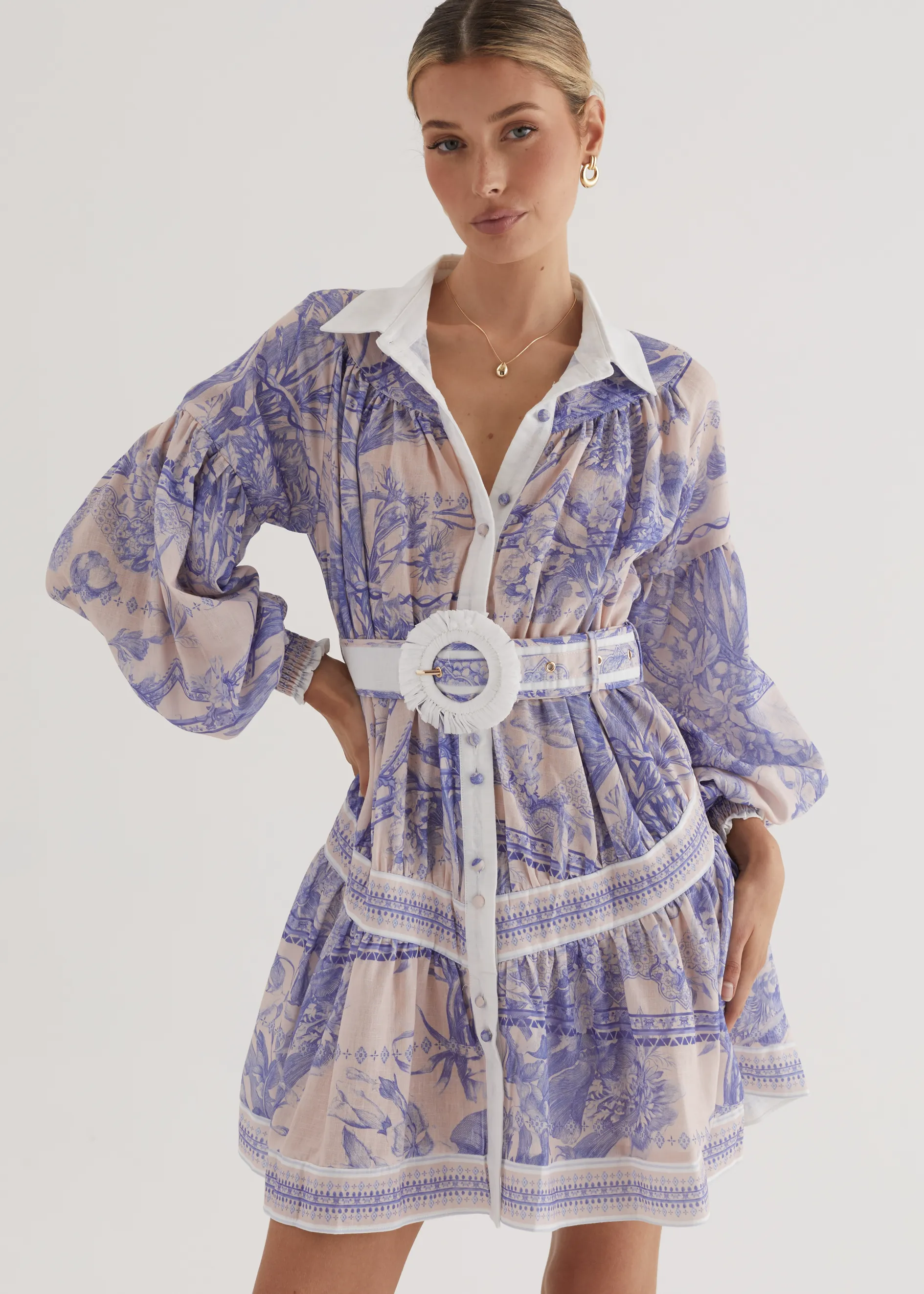 Marietta Dress - Porcelain sold by Gingham & Heels