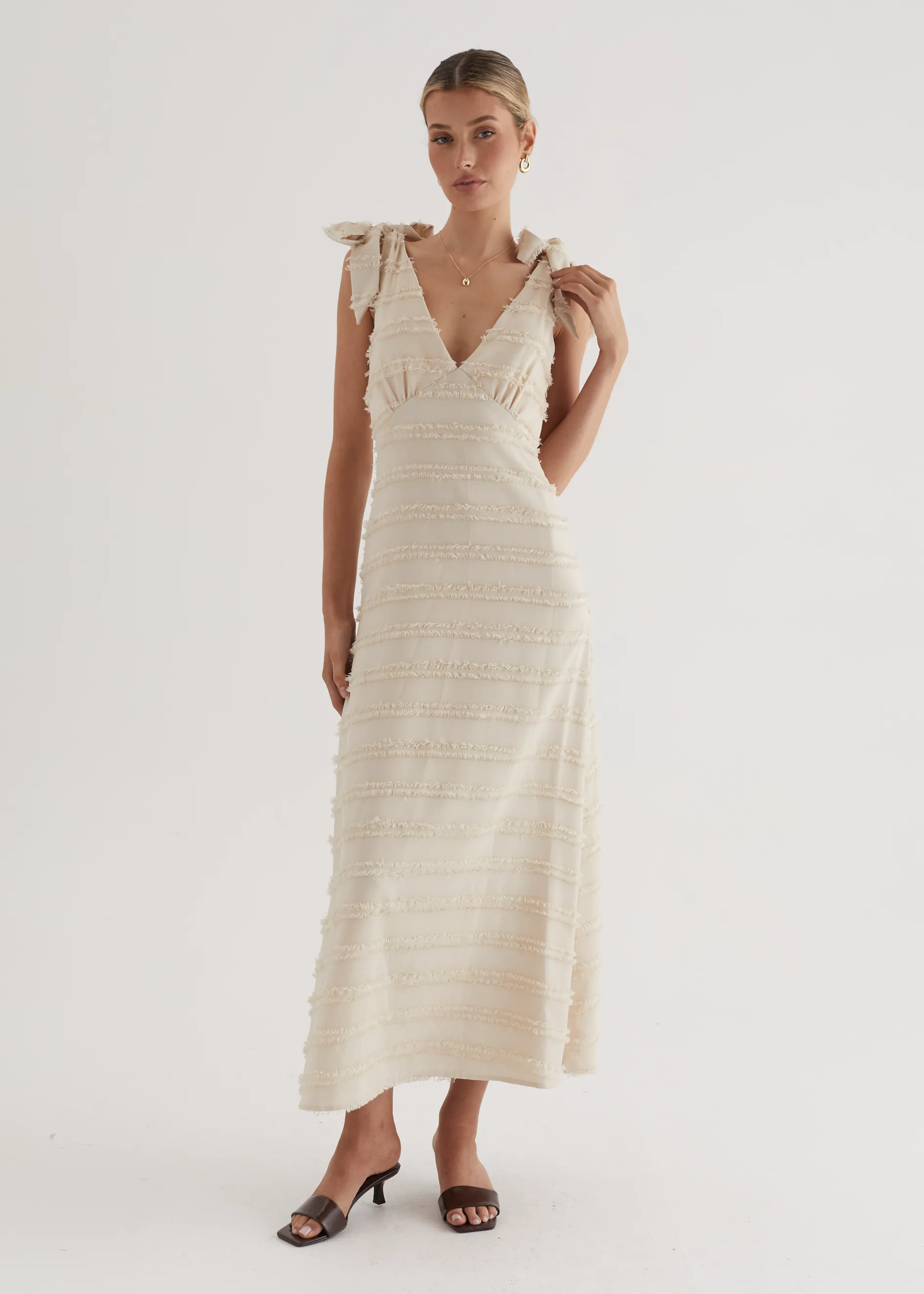 Bella Maxi Dress - Cream sold by Gingham & Heels