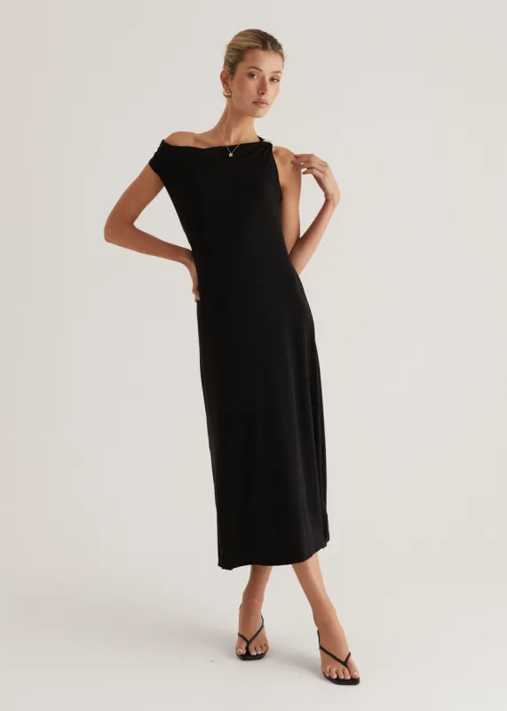 Demi Maxi Dress - Black sold by Gingham & Heels