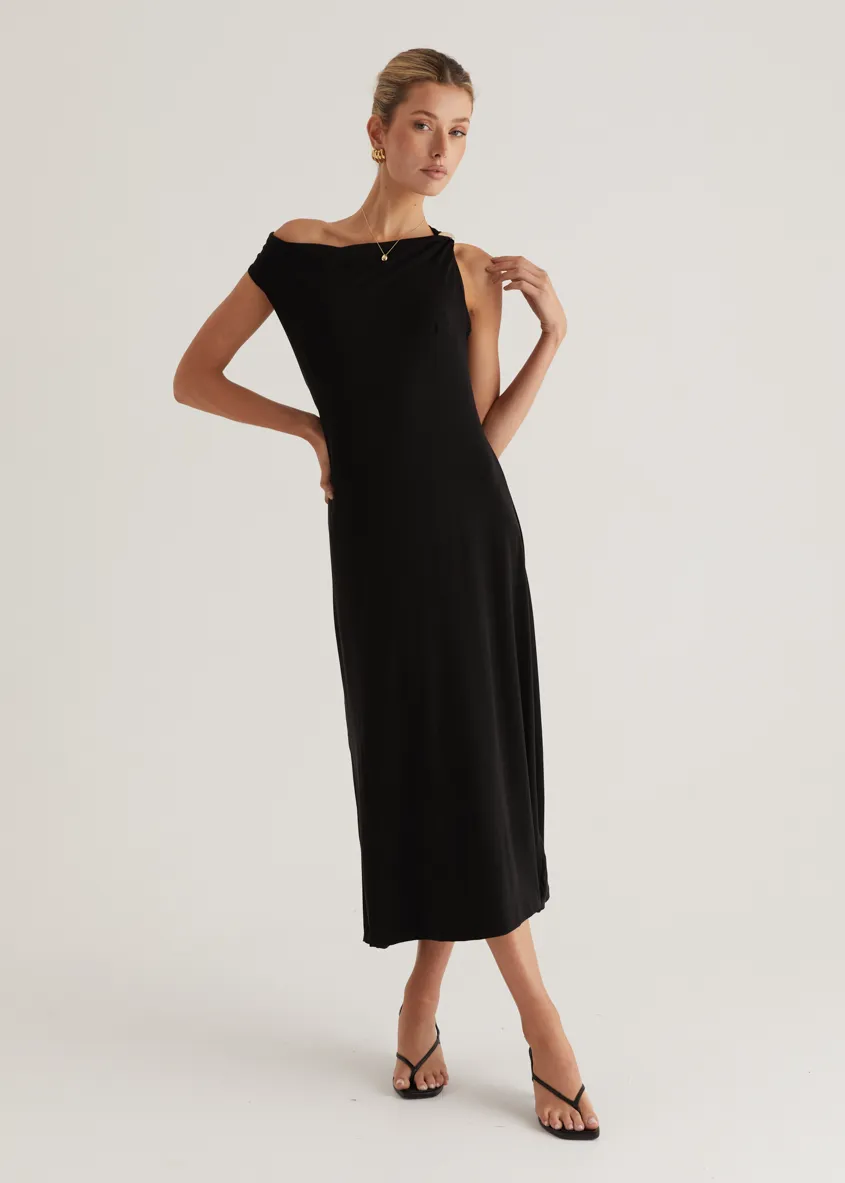 Demi Maxi Dress - Black sold by Gingham & Heels