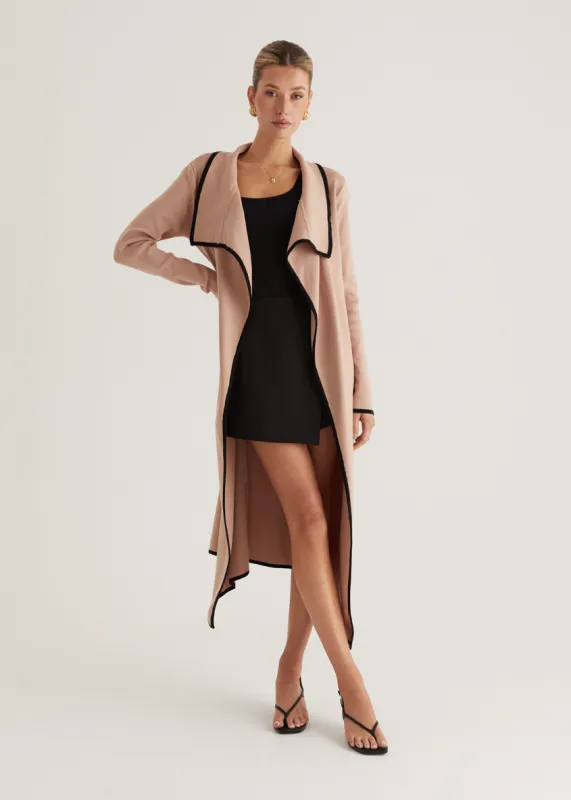 Portland Knit Coat - Camel sold by Gingham & Heels