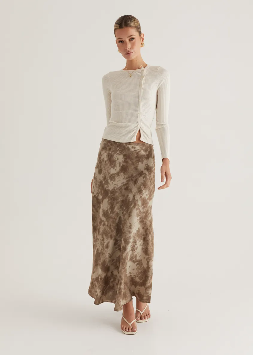 Hollie Maxi Skirt - Walnut sold by Gingham & Heels product image thumbnail 2