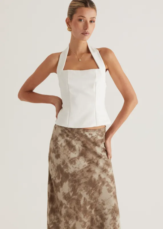 Nitro Halter Top - Off White sold by Gingham & Heels