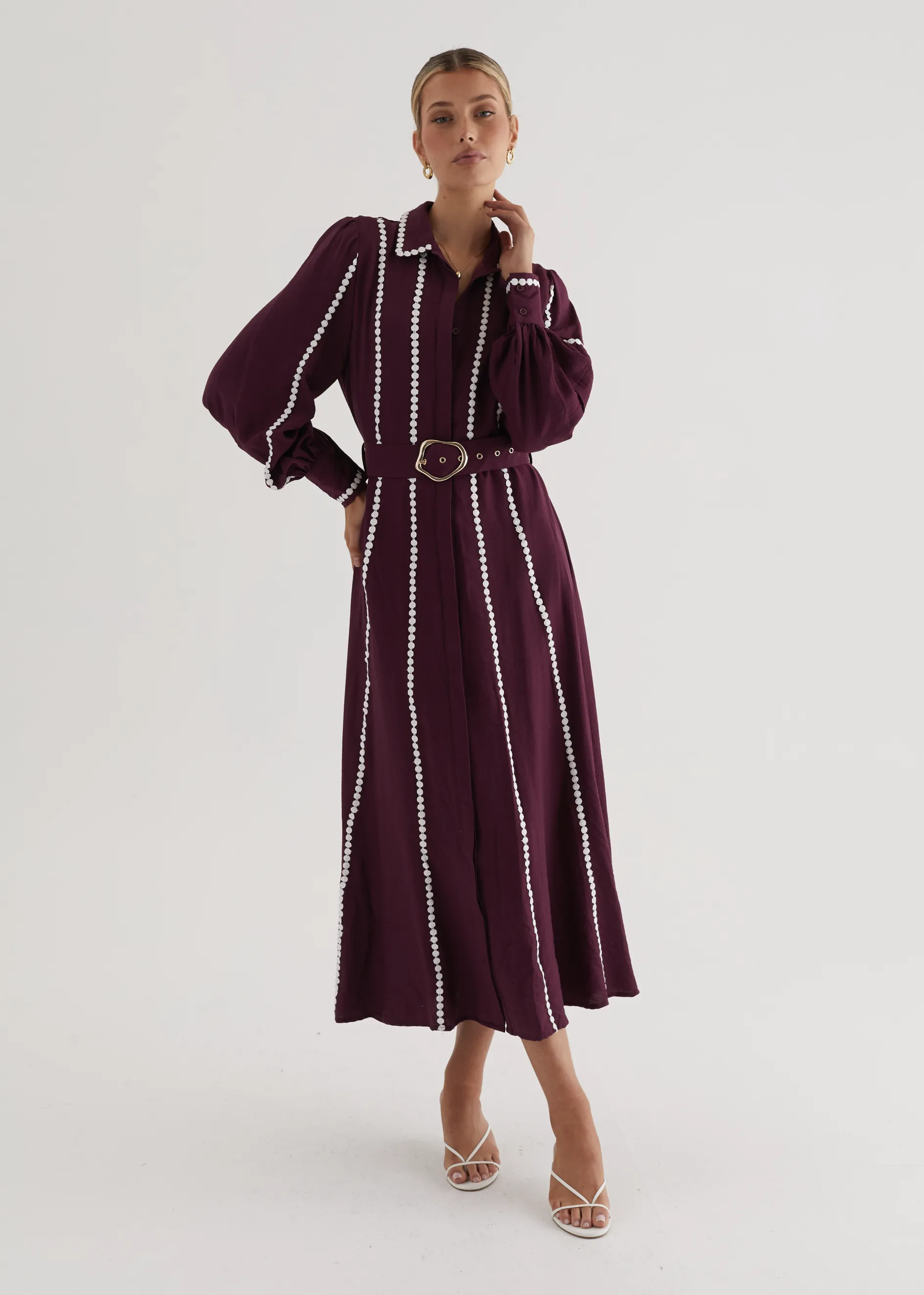 Nevaeh Maxi Dress - Plum sold by Gingham & Heels product image thumbnail 2