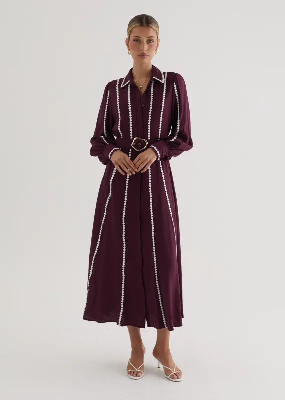 Nevaeh Maxi Dress - Plum sold by Gingham & Heels