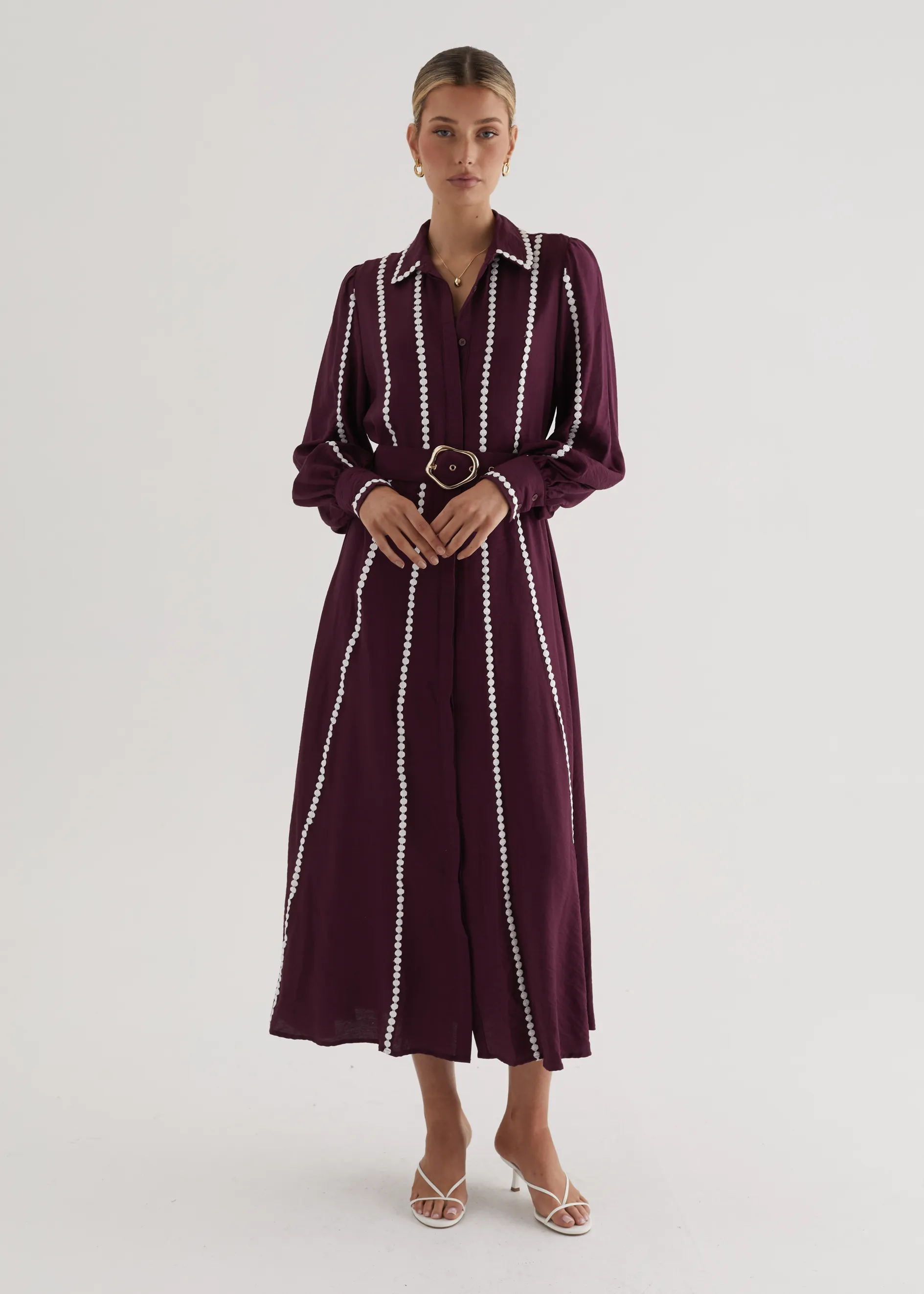 Nevaeh Maxi Dress - Plum sold by Gingham & Heels