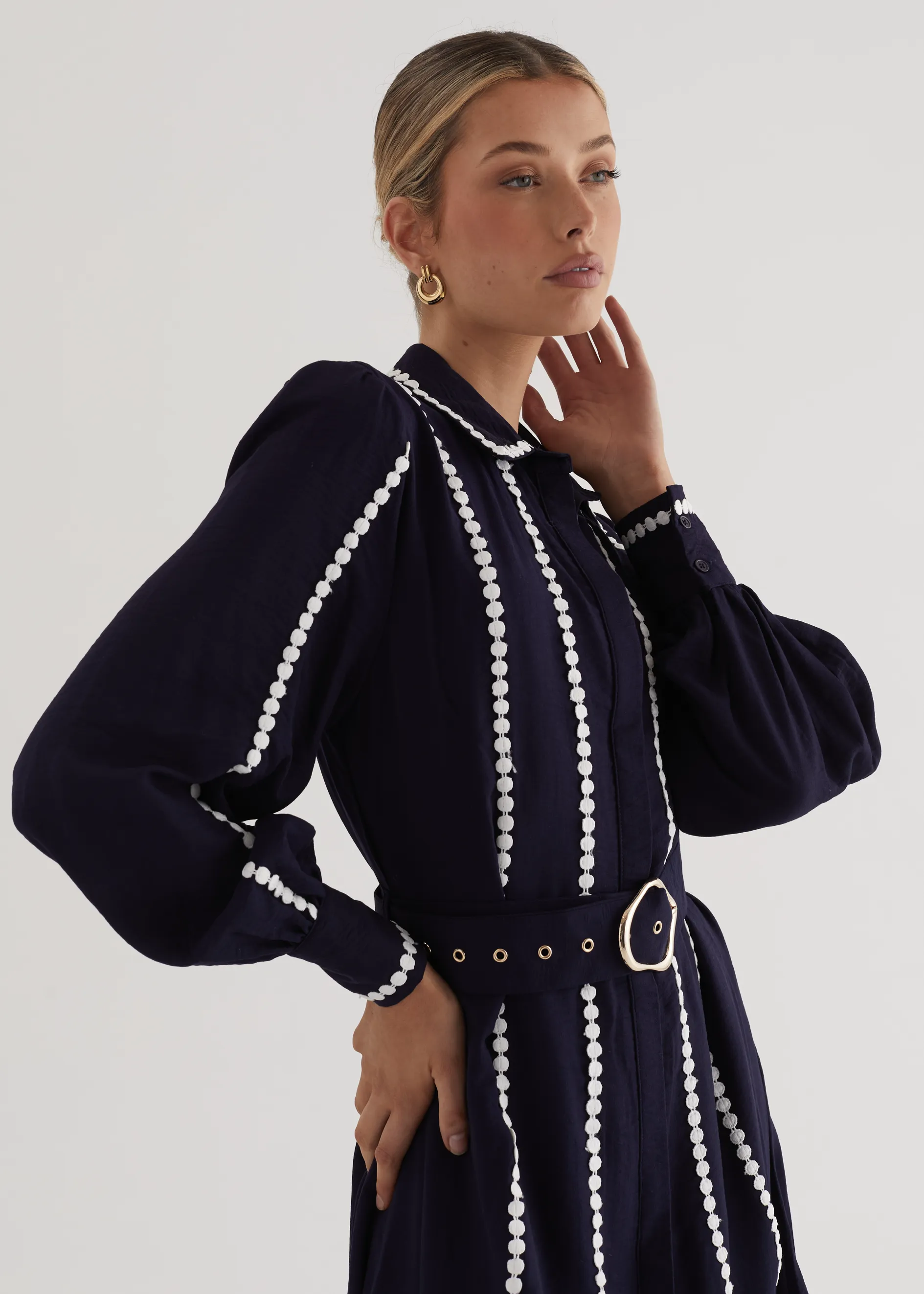 Nevaeh Maxi Dress - Navy sold by Gingham & Heels product image thumbnail 5