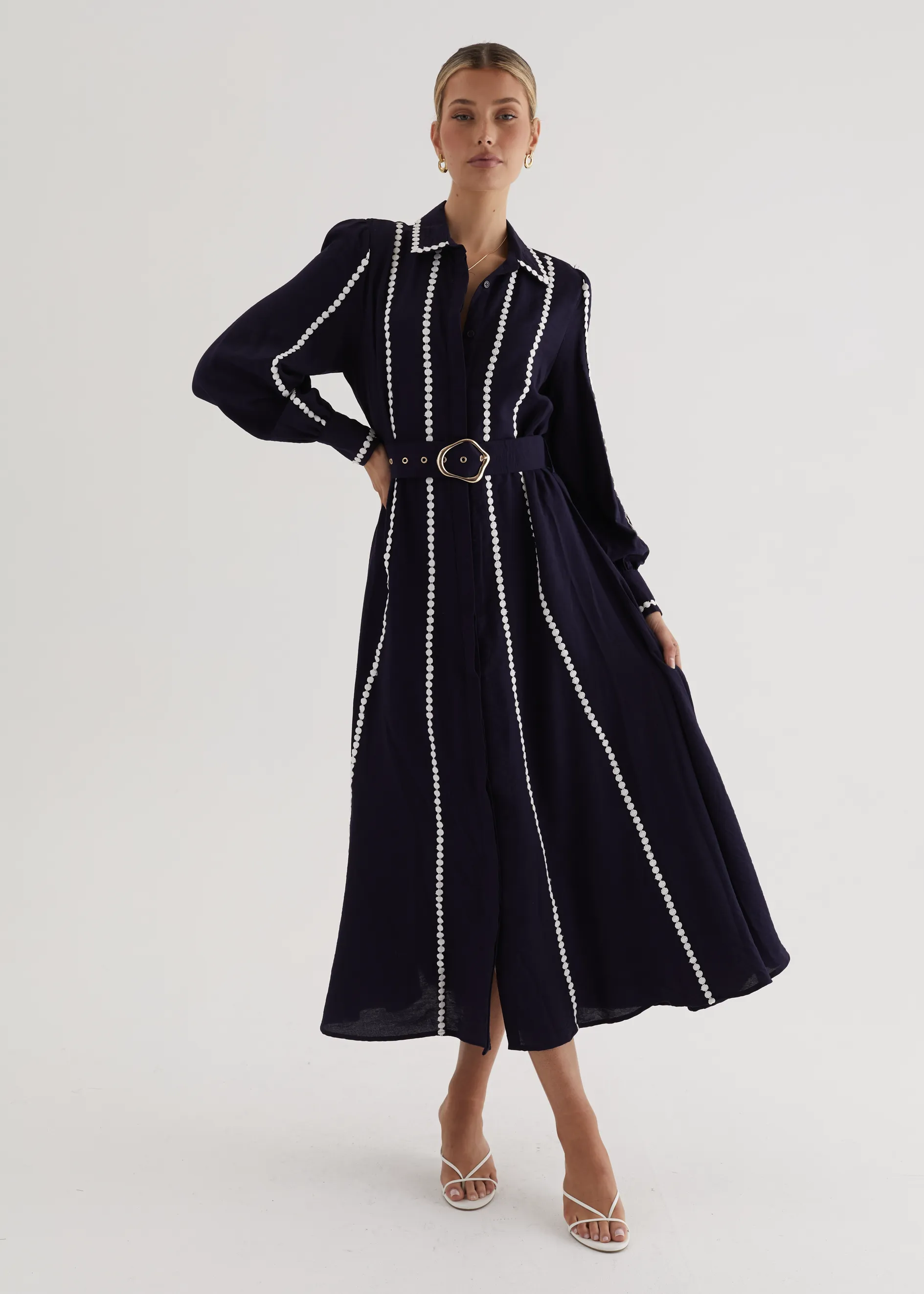 Nevaeh Maxi Dress - Navy sold by Gingham & Heels