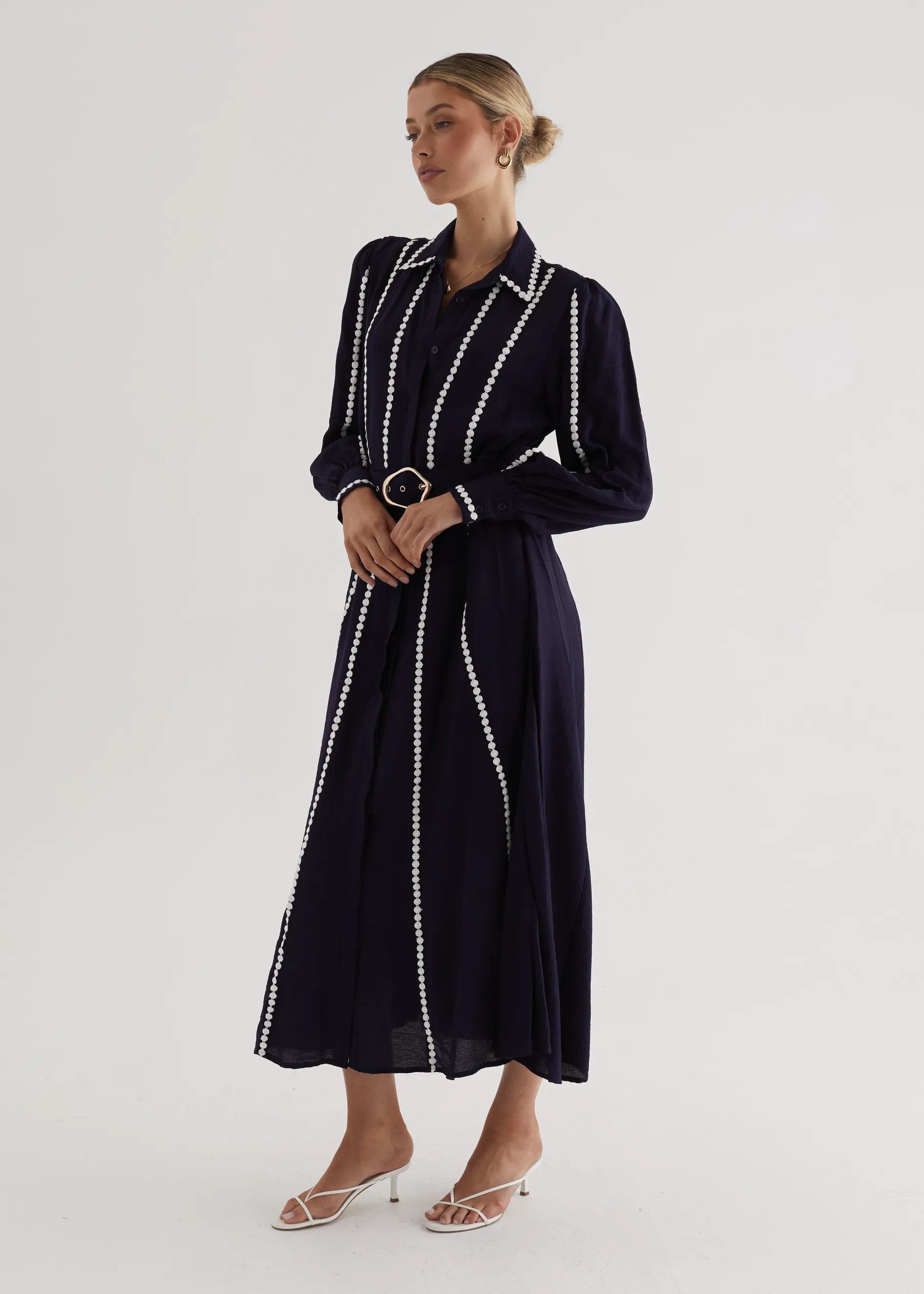 Nevaeh Maxi Dress - Navy sold by Gingham & Heels product image thumbnail 4