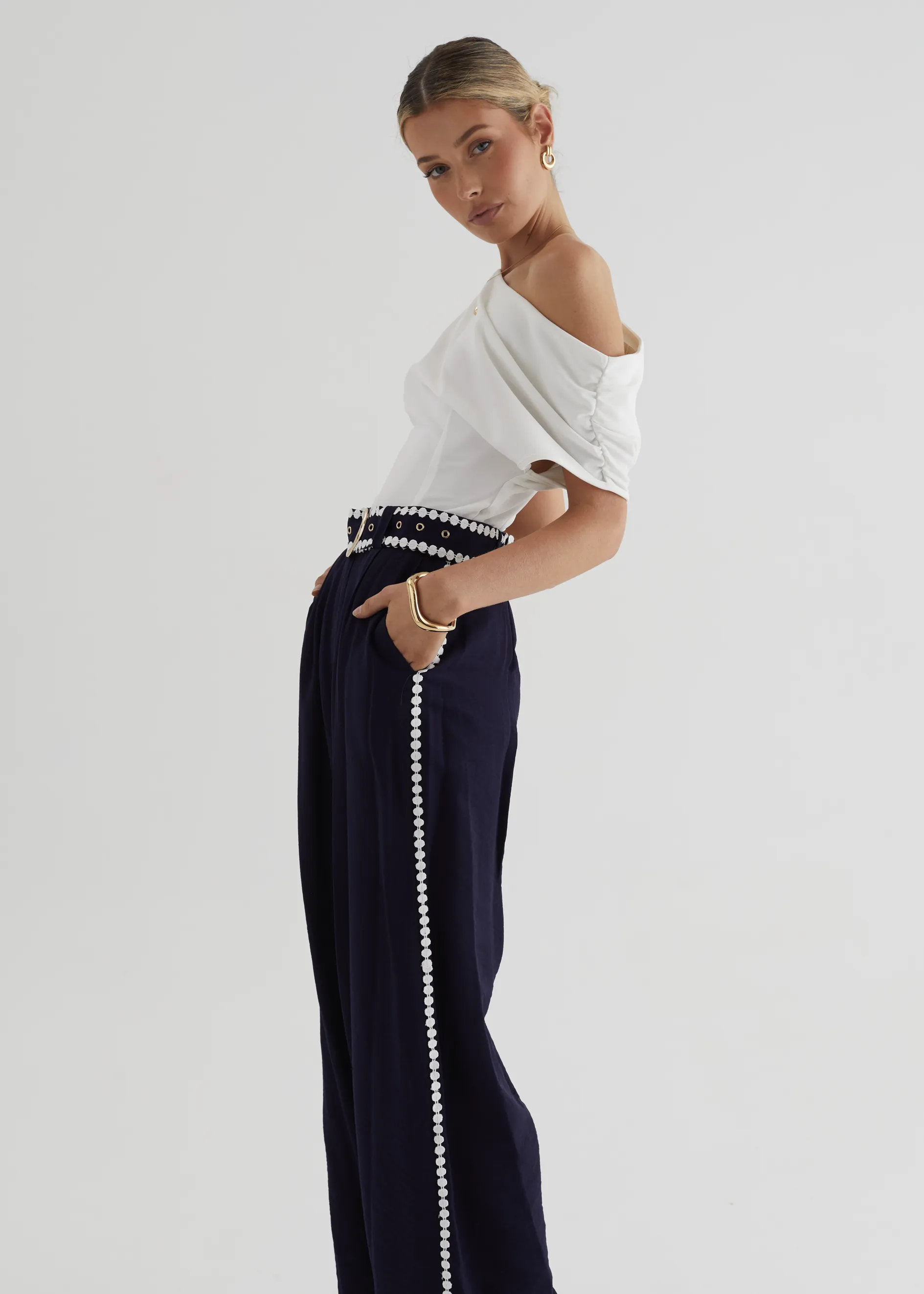 Sariyah Pants - Navy sold by Gingham & Heels product image thumbnail 3
