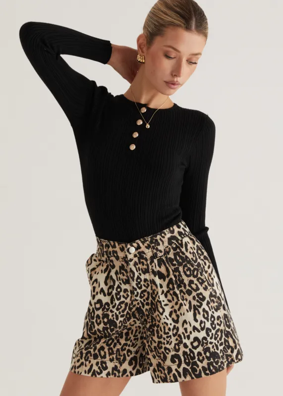 Kiana Knit Bodysuit - Black sold by Gingham & Heels