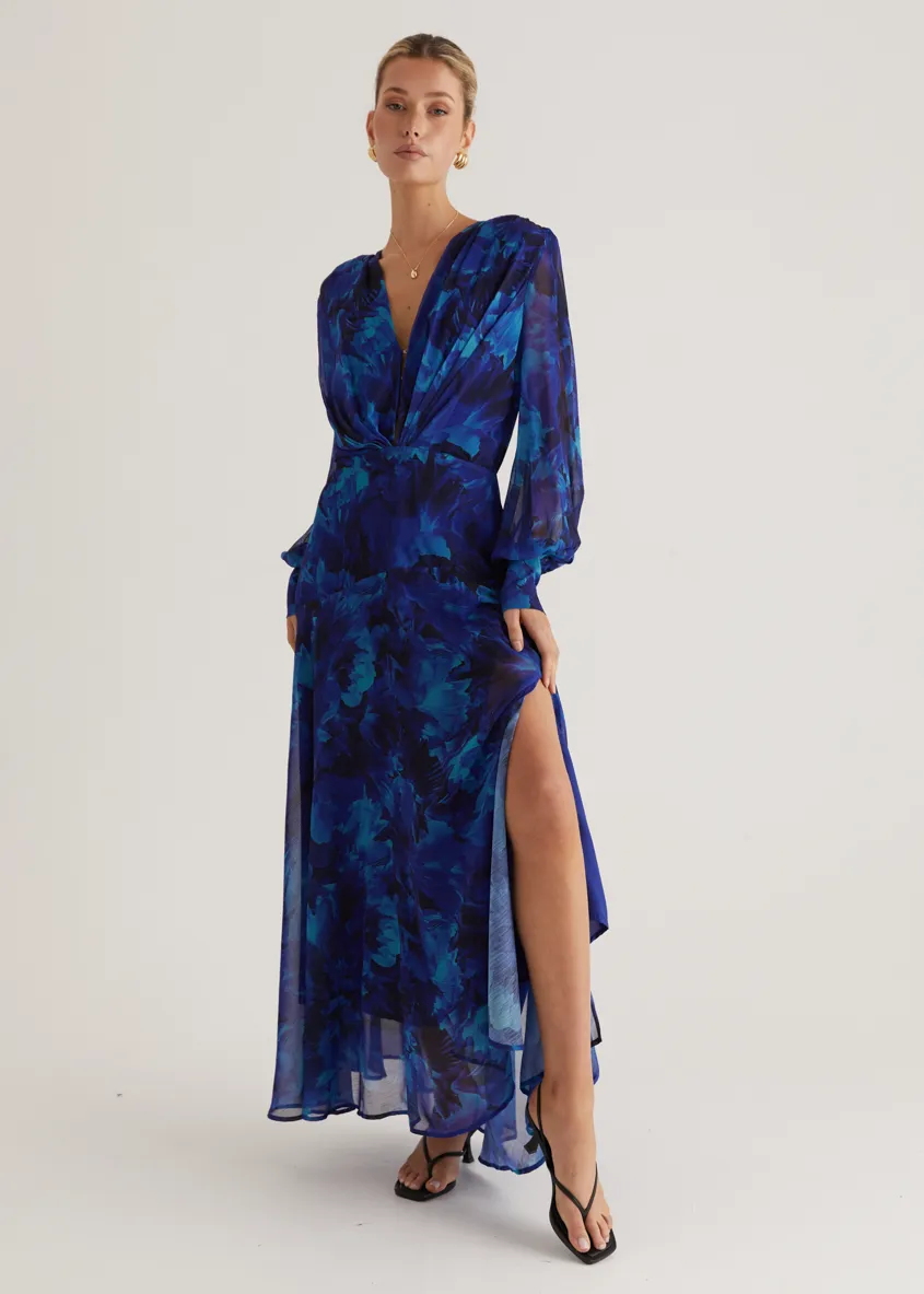 Frida Maxi Dress - Azure Splash sold by Gingham & Heels