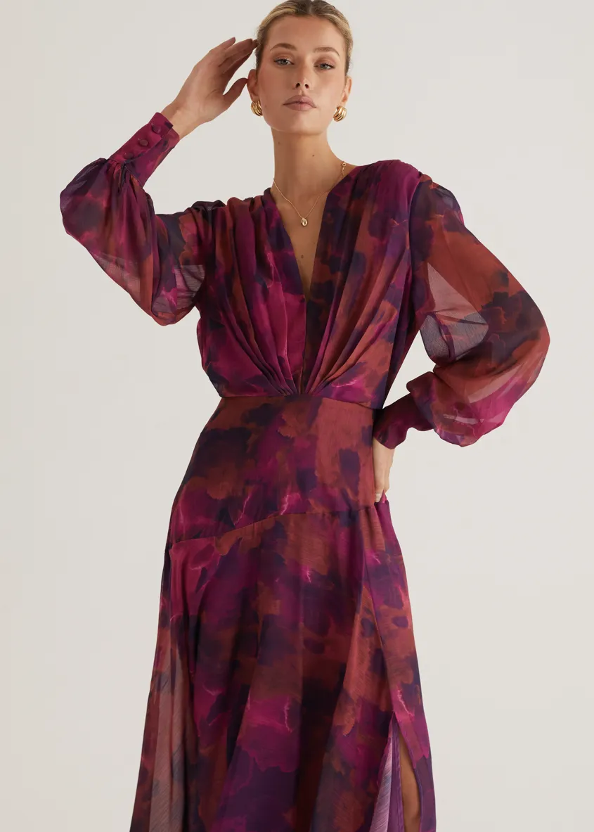 Frida Maxi Dress - Magenta Splash sold by Gingham & Heels product image thumbnail 2