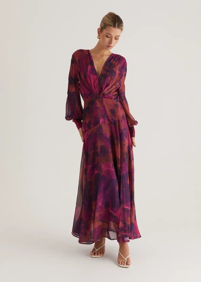 Frida Maxi Dress - Magenta Splash sold by Gingham & Heels product image thumbnail 5
