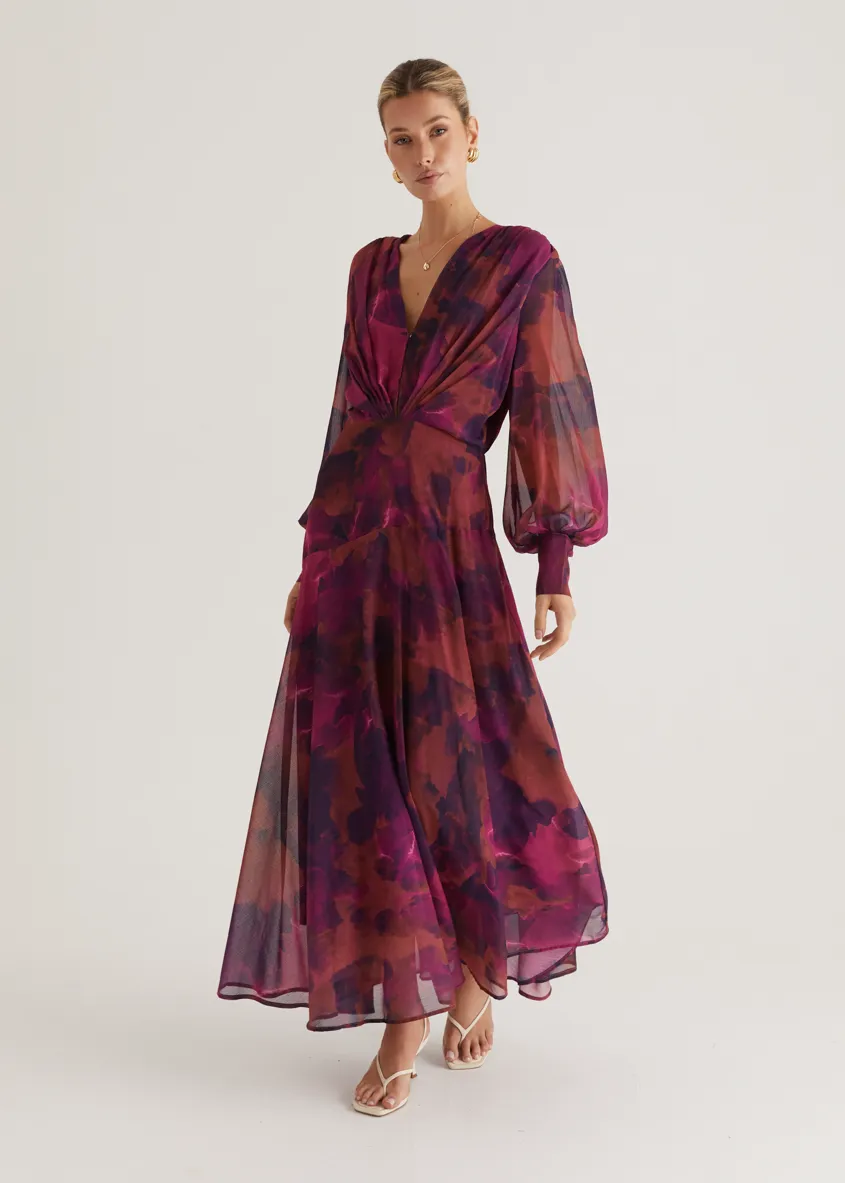 Frida Maxi Dress - Magenta Splash sold by Gingham & Heels product image thumbnail 3