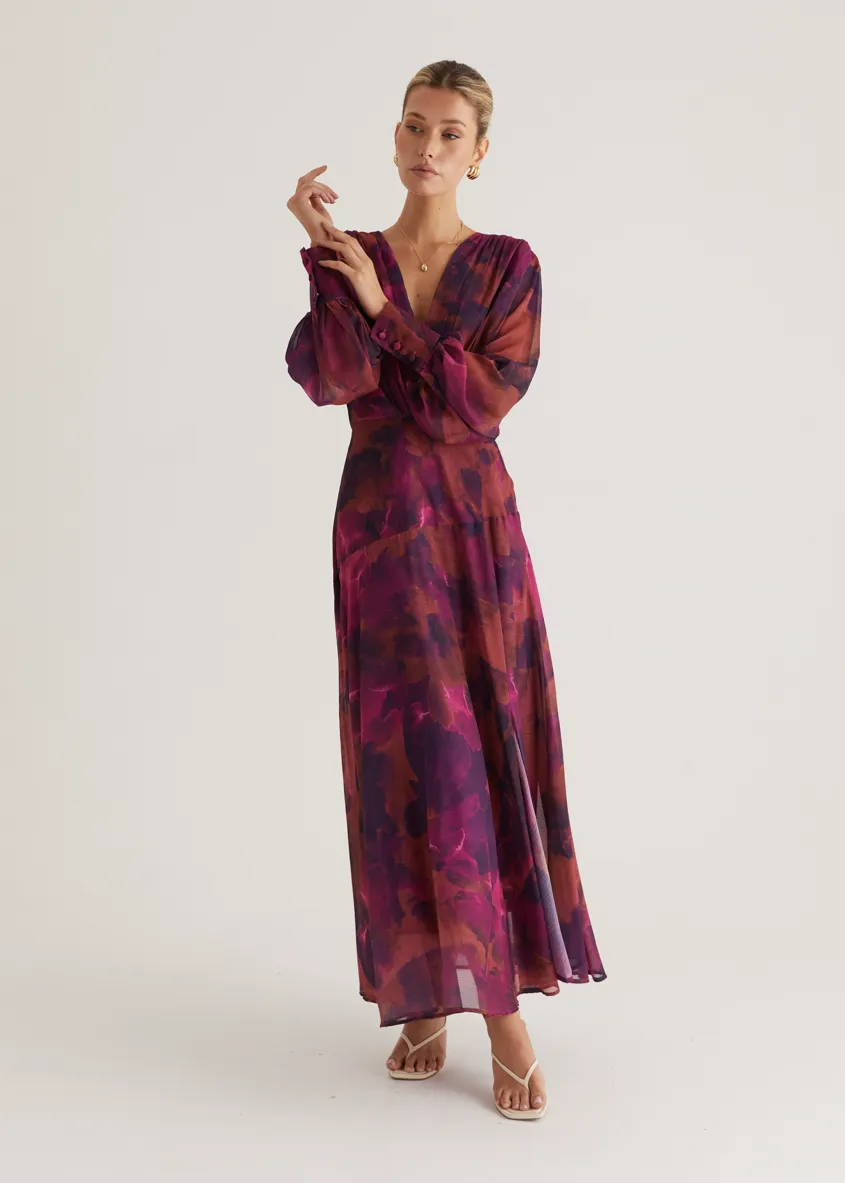 Frida Maxi Dress - Magenta Splash sold by Gingham & Heels product image thumbnail 4