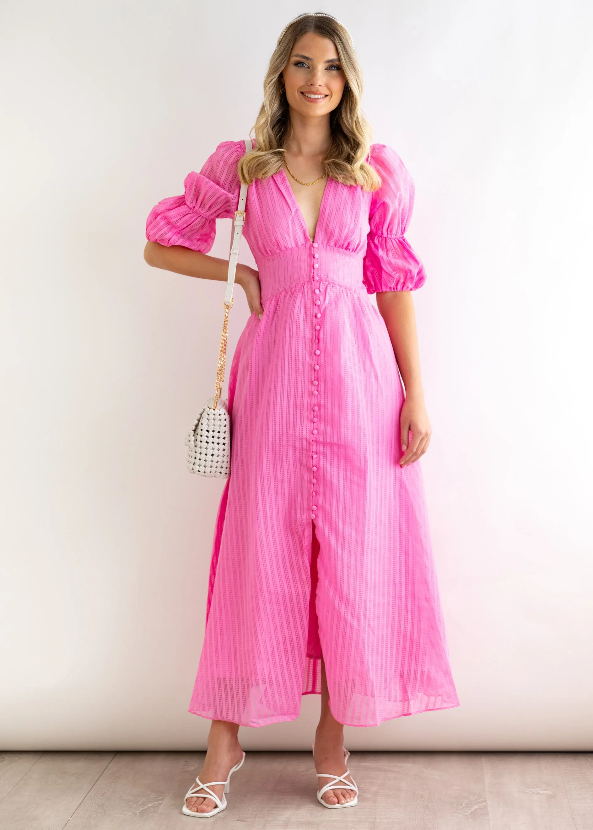 Lilly Pearl Headband - Gold Pearl sold by Gingham & Heels product image thumbnail 4