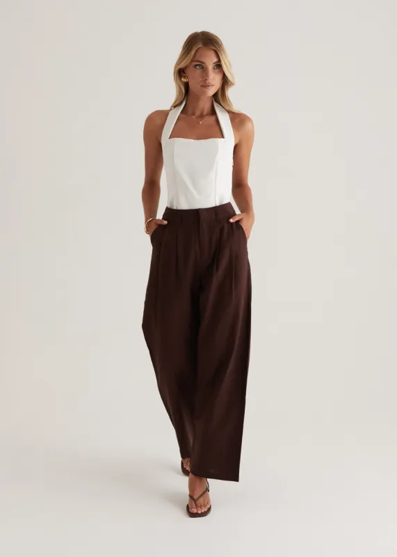 Savanna Pants - Chocolate sold by Gingham & Heels