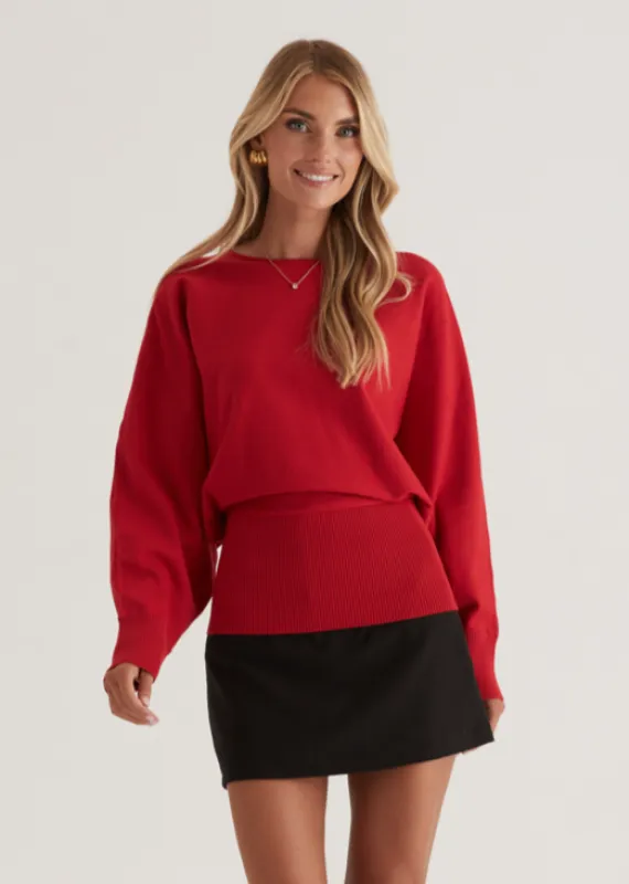 Nouveau Sweater - Red sold by Gingham & Heels