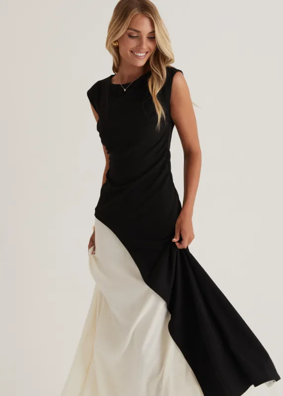 Picasso Maxi Dress - Black Splice sold by Gingham & Heels