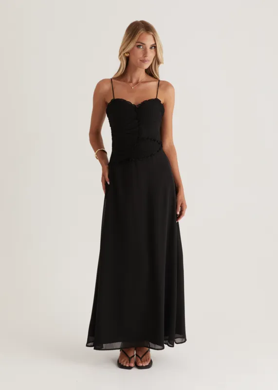 Kimmy Maxi Dress - Black sold by Gingham & Heels