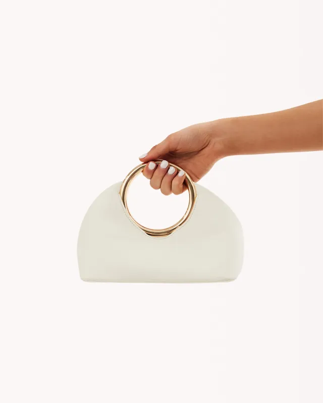 Monroe Handle Bag - Bone sold by Gingham & Heels