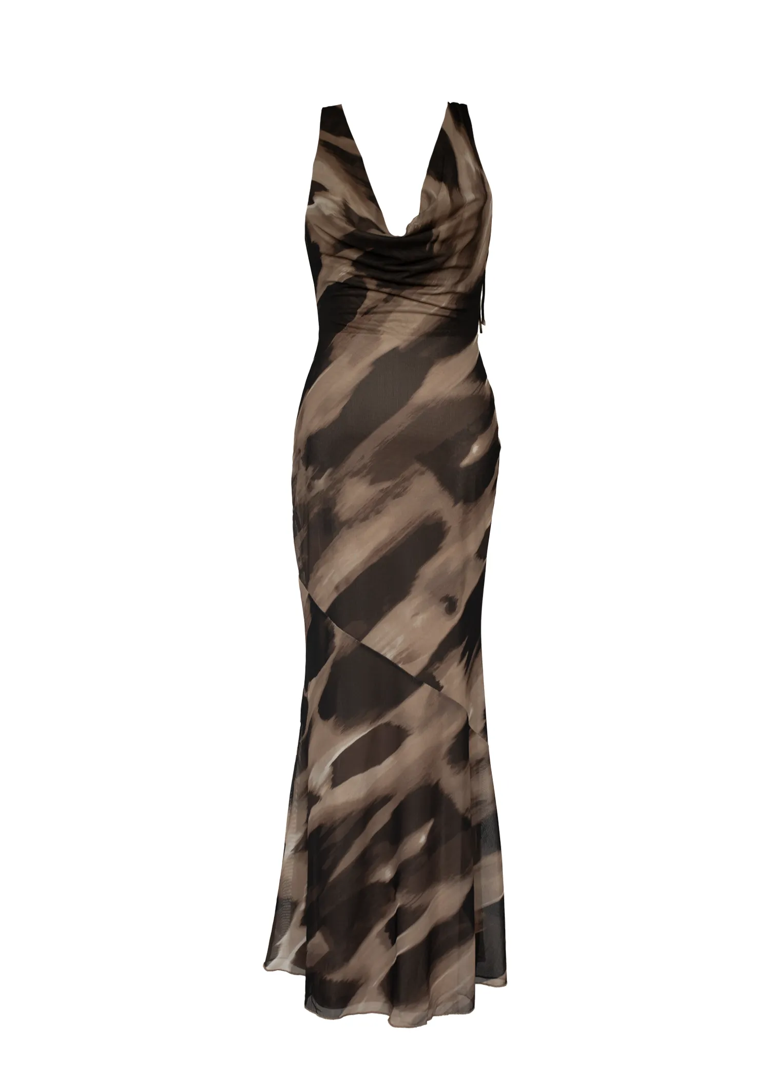 Maverick Maxi Dress - Mocha Abstract sold by Gingham & Heels product image thumbnail 2
