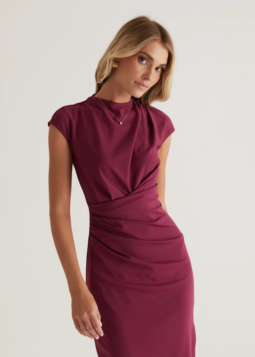 Mavis Midi Dress - Plum sold by Gingham & Heels product image thumbnail 4