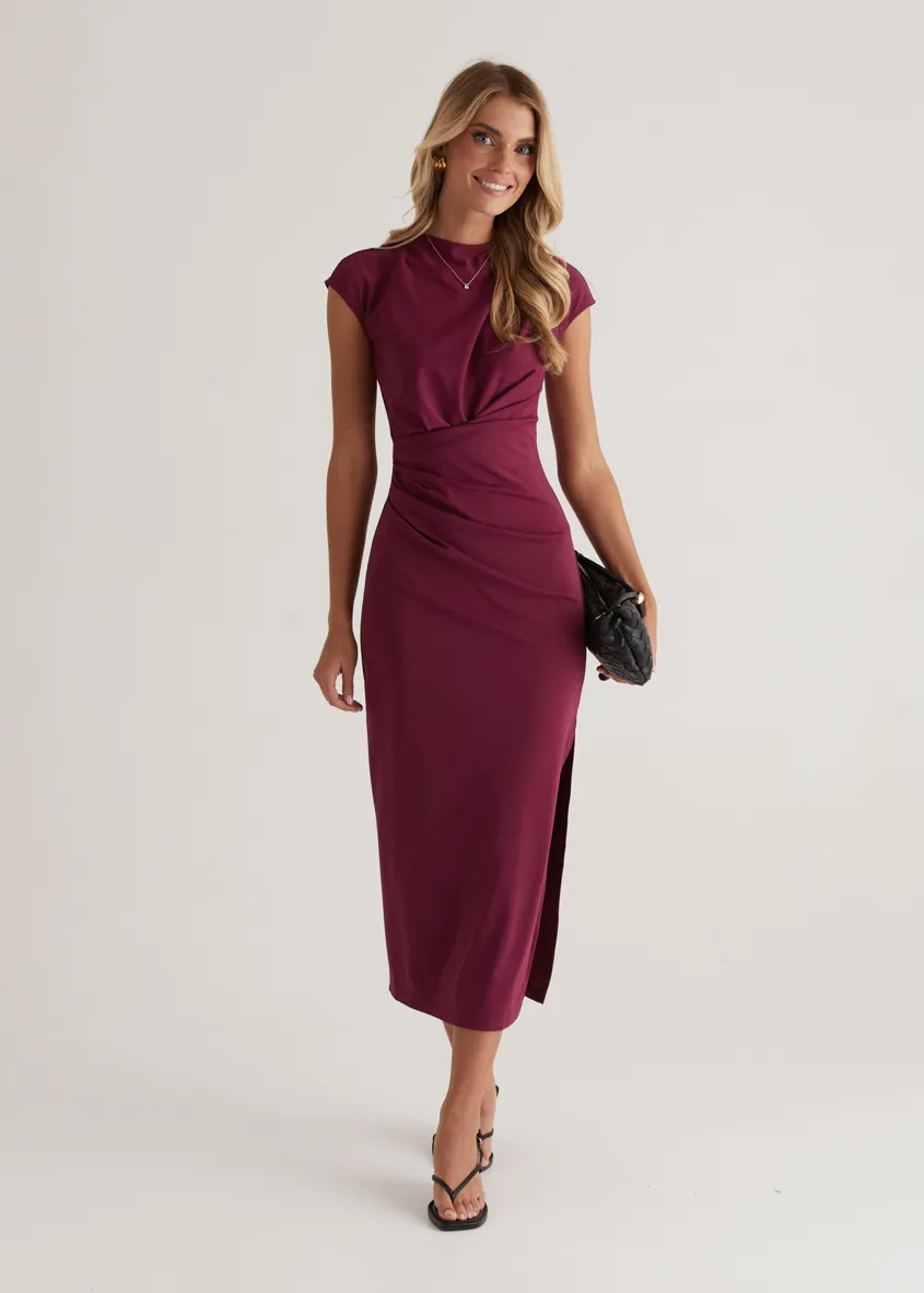 Mavis Midi Dress - Plum sold by Gingham & Heels product image thumbnail 5