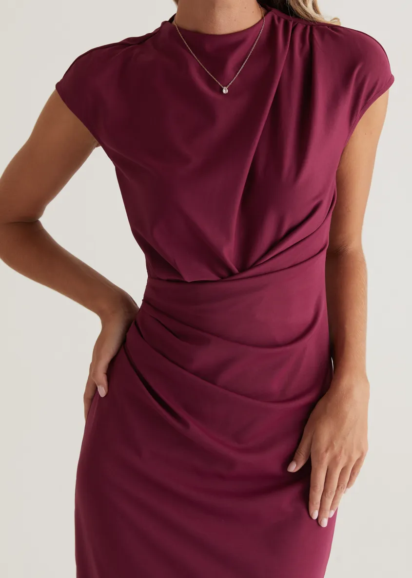 Mavis Midi Dress - Plum sold by Gingham & Heels product image thumbnail 3