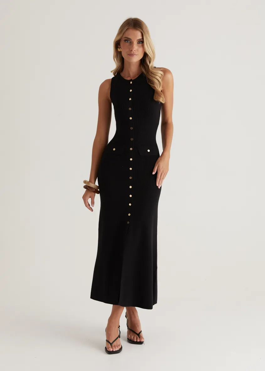Tully Knit Midi Dress - Black sold by Gingham & Heels product image thumbnail 5