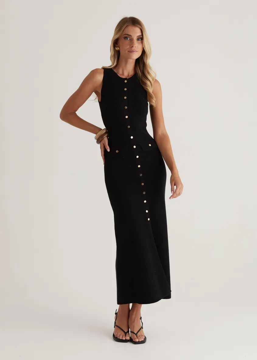 Tully Knit Midi Dress - Black sold by Gingham & Heels product image thumbnail 3