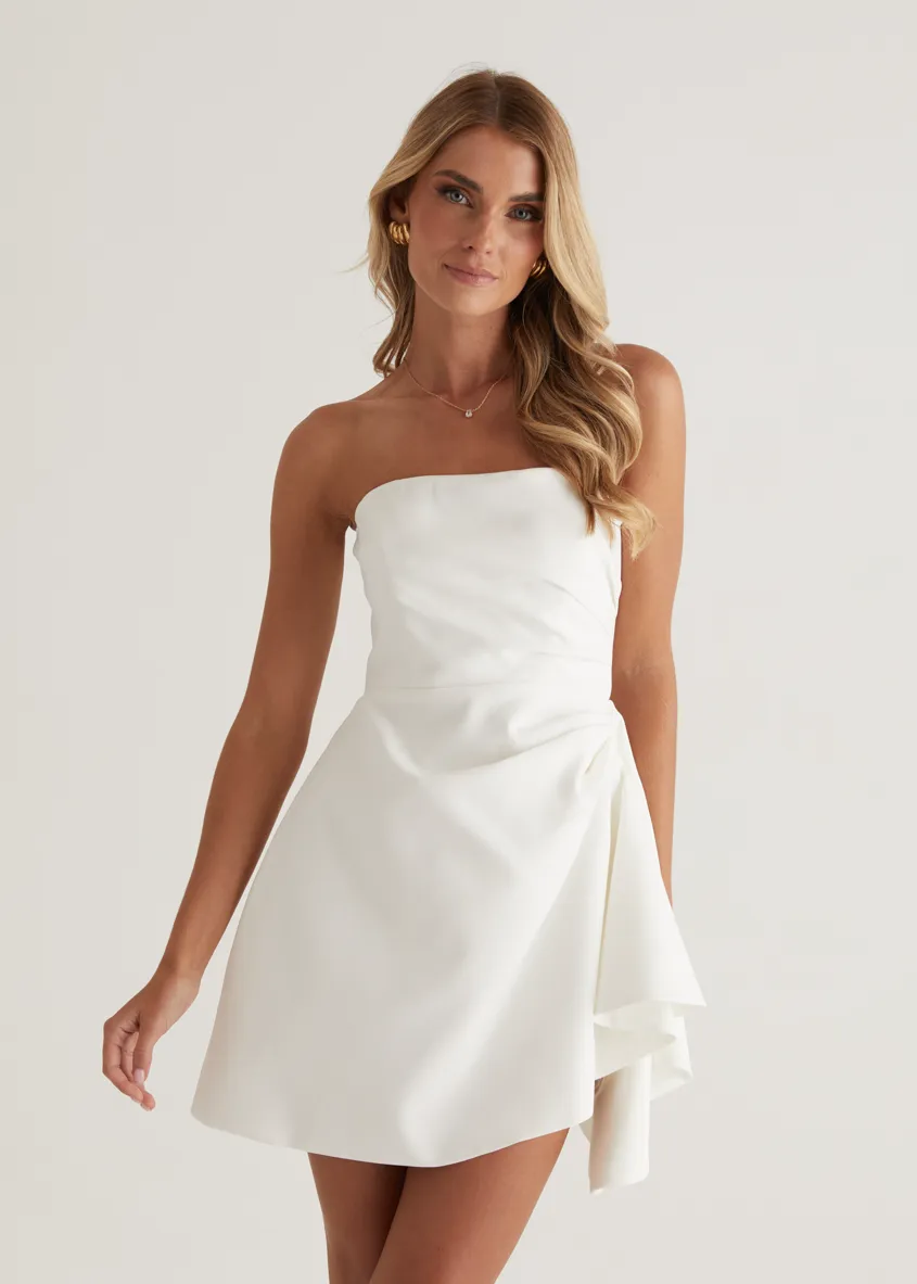 Prunella Strapless Dress - Off White sold by Gingham & Heels product image thumbnail 3