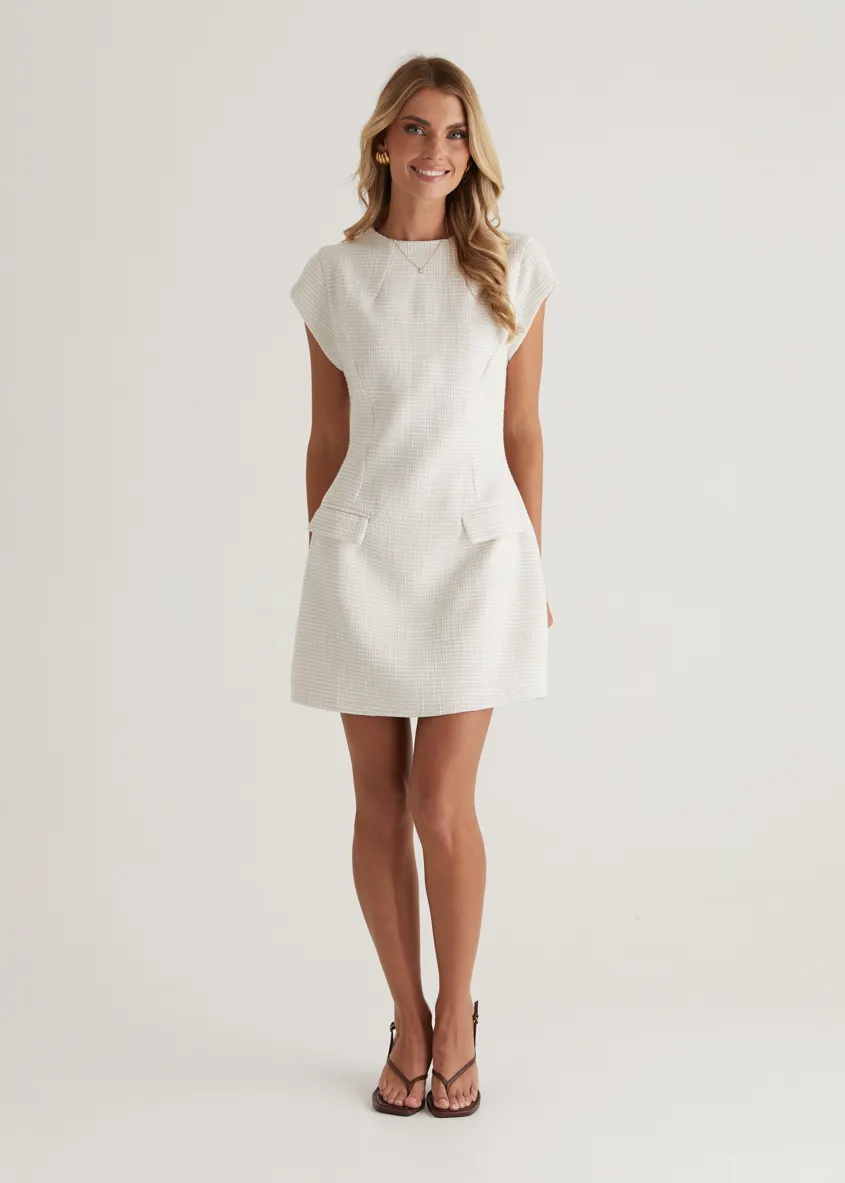 Athena Dress - Off White sold by Gingham & Heels product image thumbnail 5