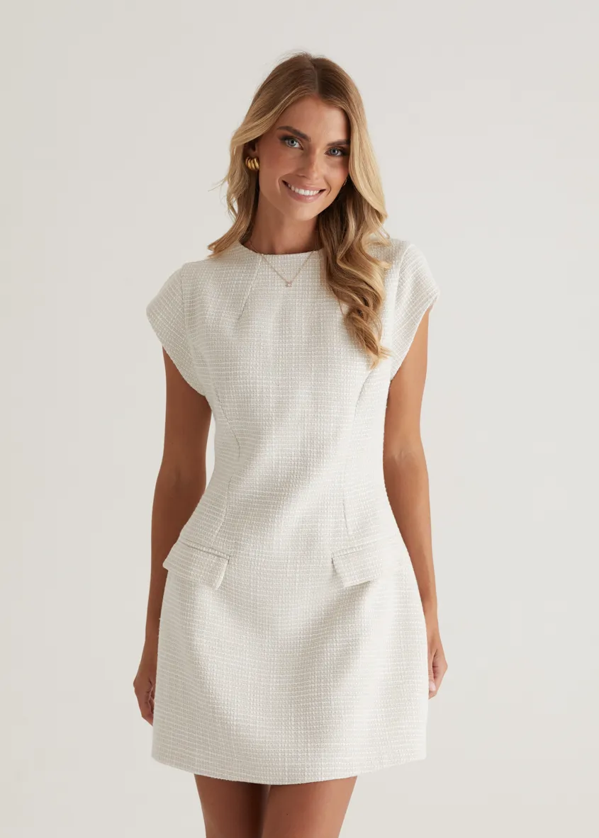 Athena Dress - Off White sold by Gingham & Heels product image thumbnail 4