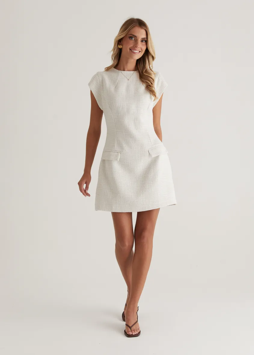 Athena Dress - Off White sold by Gingham & Heels product image thumbnail 2
